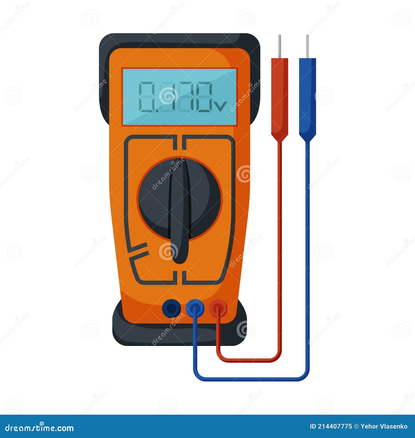 Multimeter Vector Cartoon Set Icon. Vector Illustration Voltmeter On