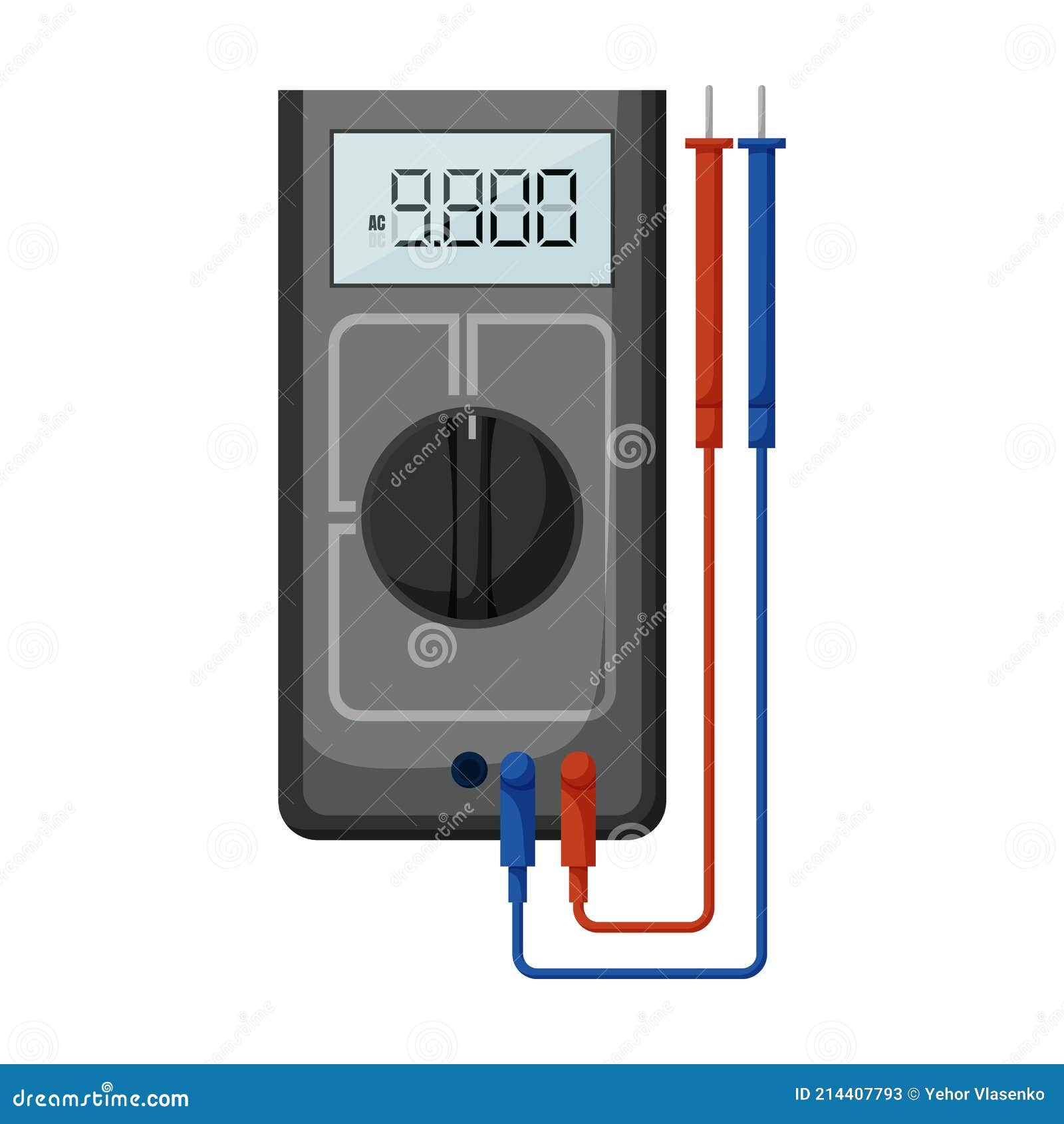 Multimeter Vector Icon.Cartoon Vector Icon Isolated on White Background