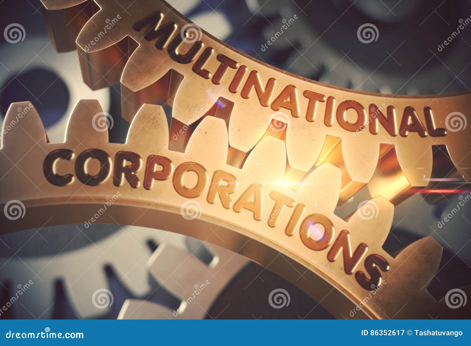 Multinational Corporations. 3D. Stock Illustration - Illustration of