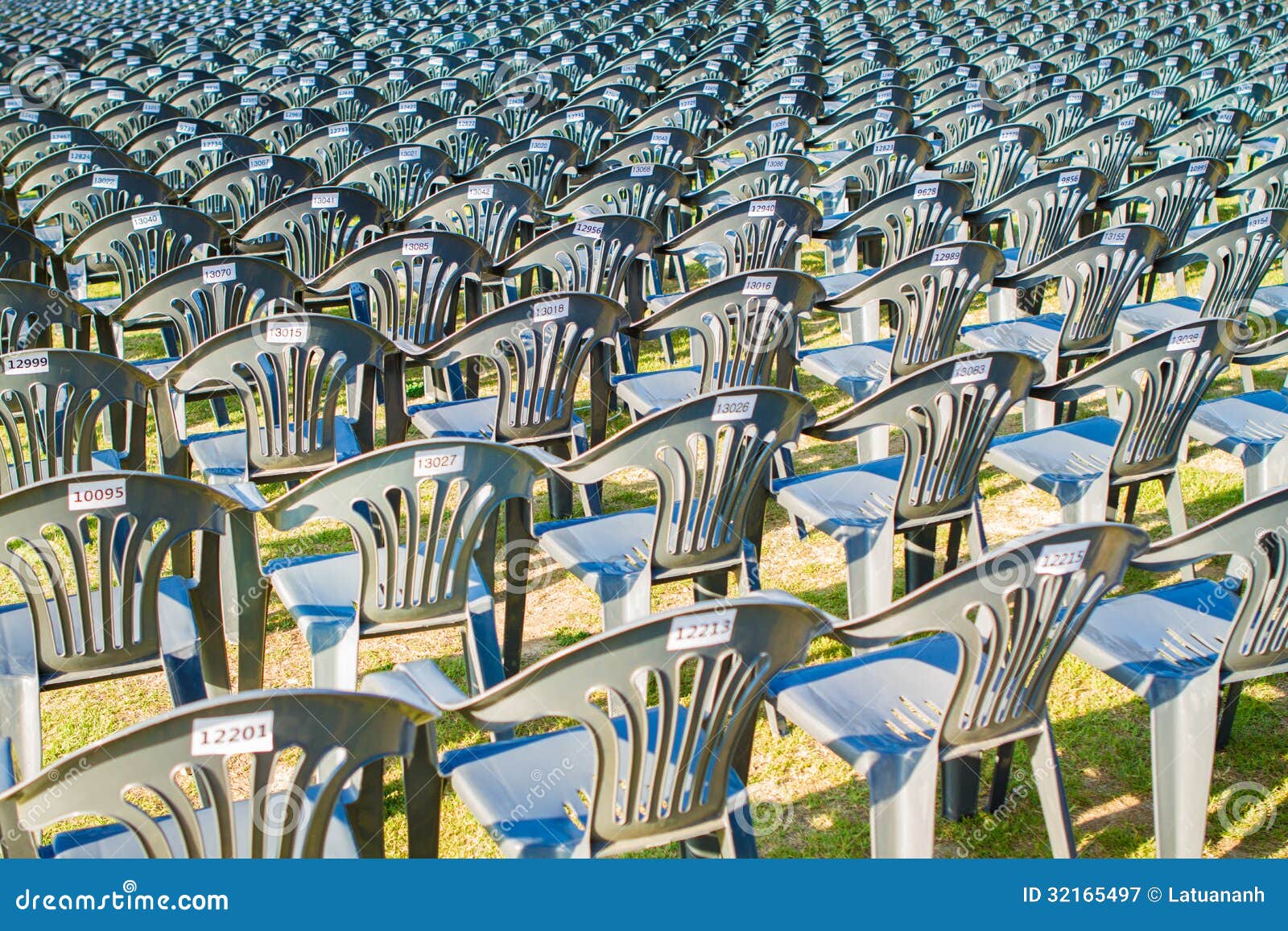 Multiple Chairs Outdoor, Many Chairs Stock Image - Image of blue, arena