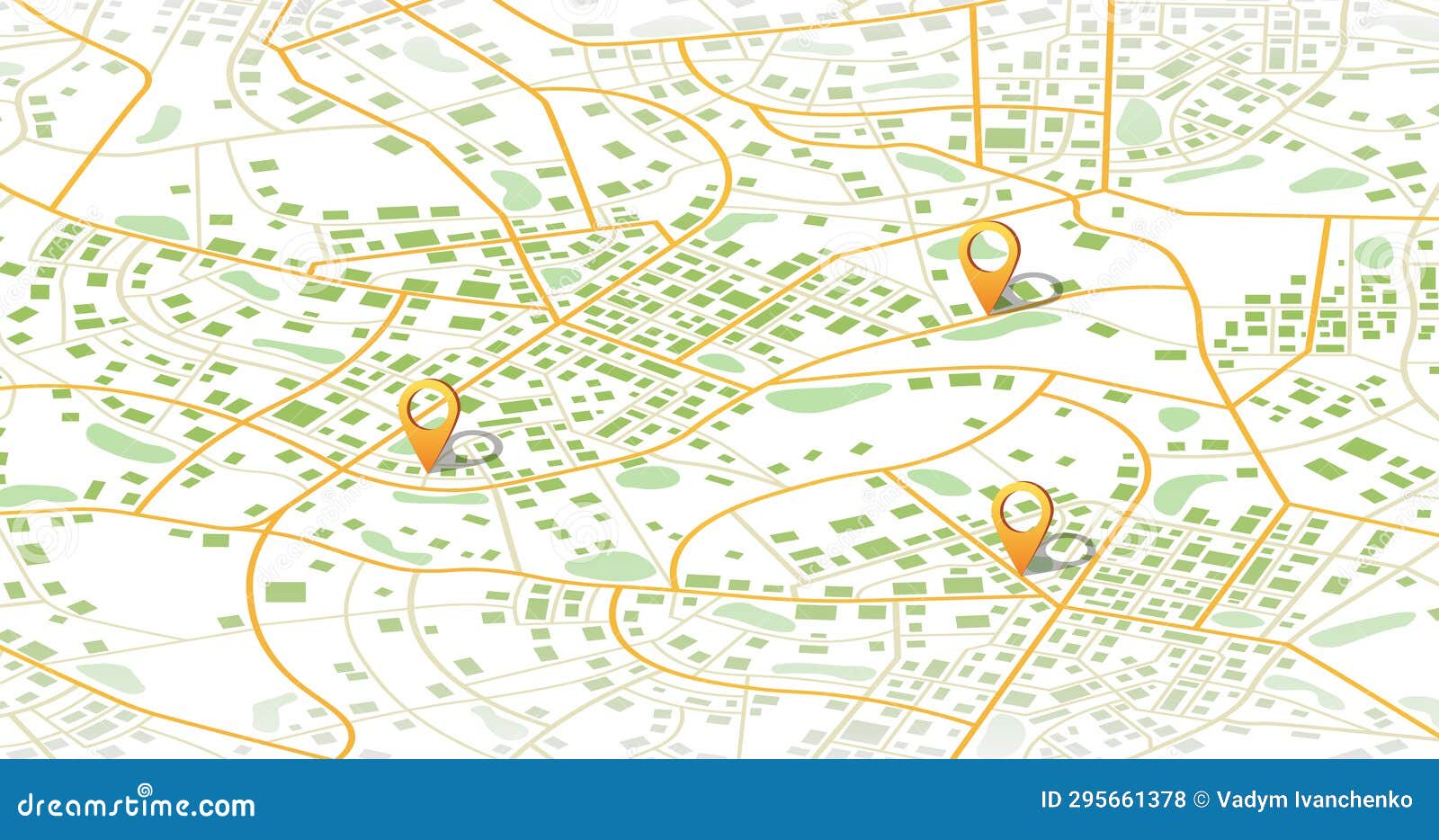 Multiple Destinations. Gps Tracking Map. Track Navigation Pins on 