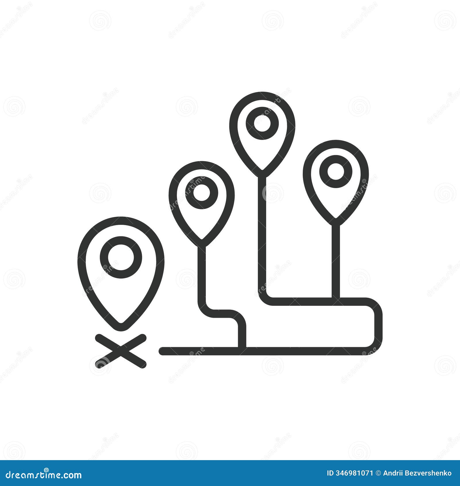 Map with locations cartoon vector cartoondealer 89432017