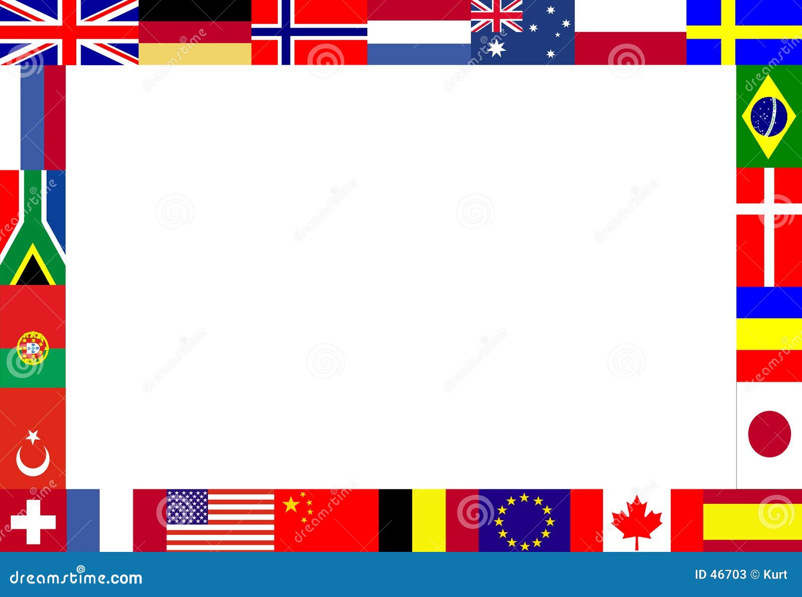 Multiple Flags Frame Stock Photos - Image: 46703