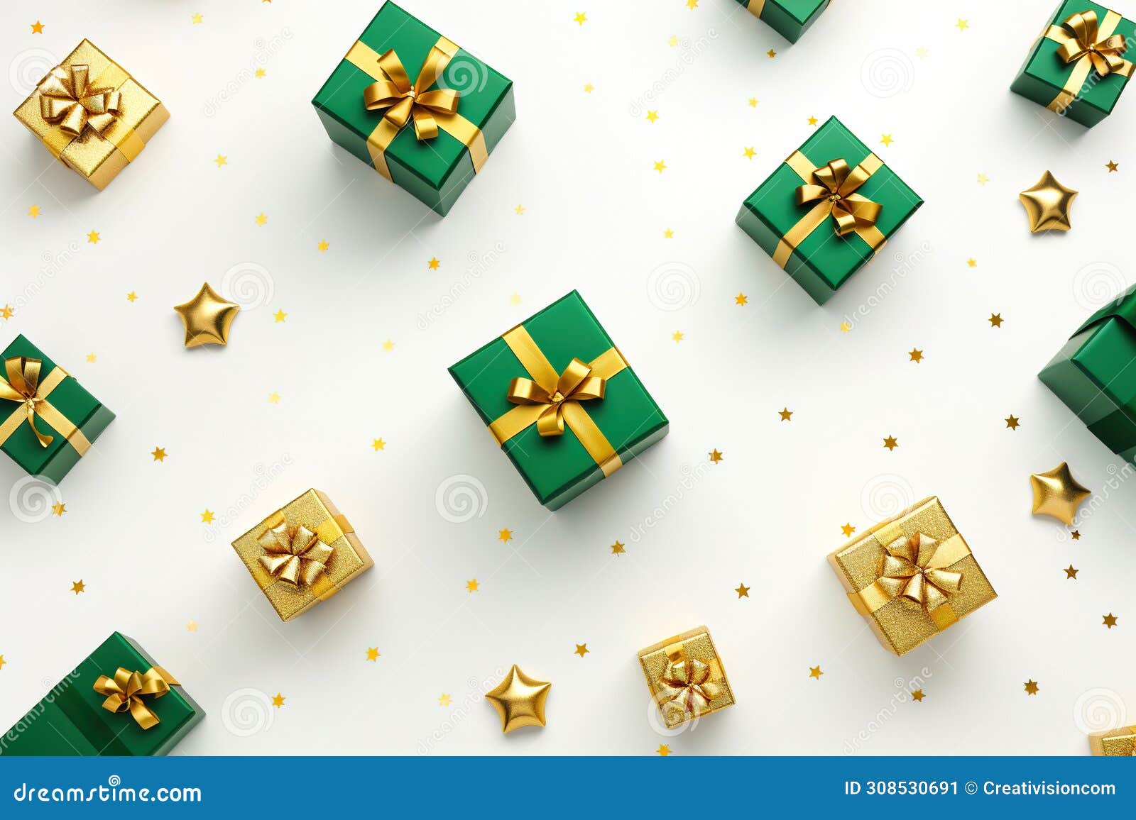 multiple gift boxes background - festive gift boxes adorned with ribbons and bows