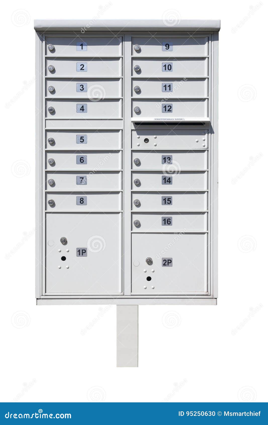 Multiple Mailboxes on Metal Pole Stock Photo Image of delivery, mail