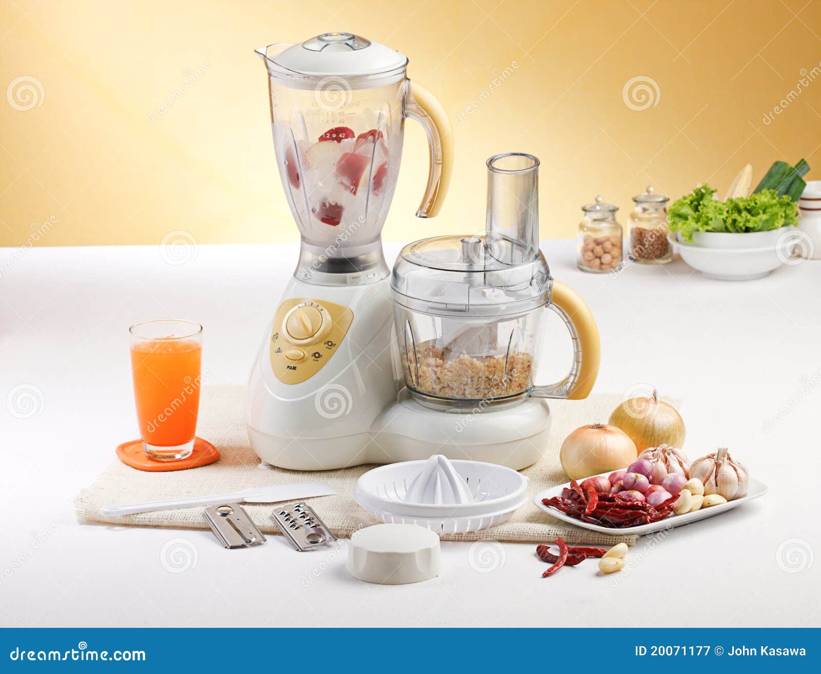Fruit and Vegetable Blender Tool in the Kitchen Stock Image Image of