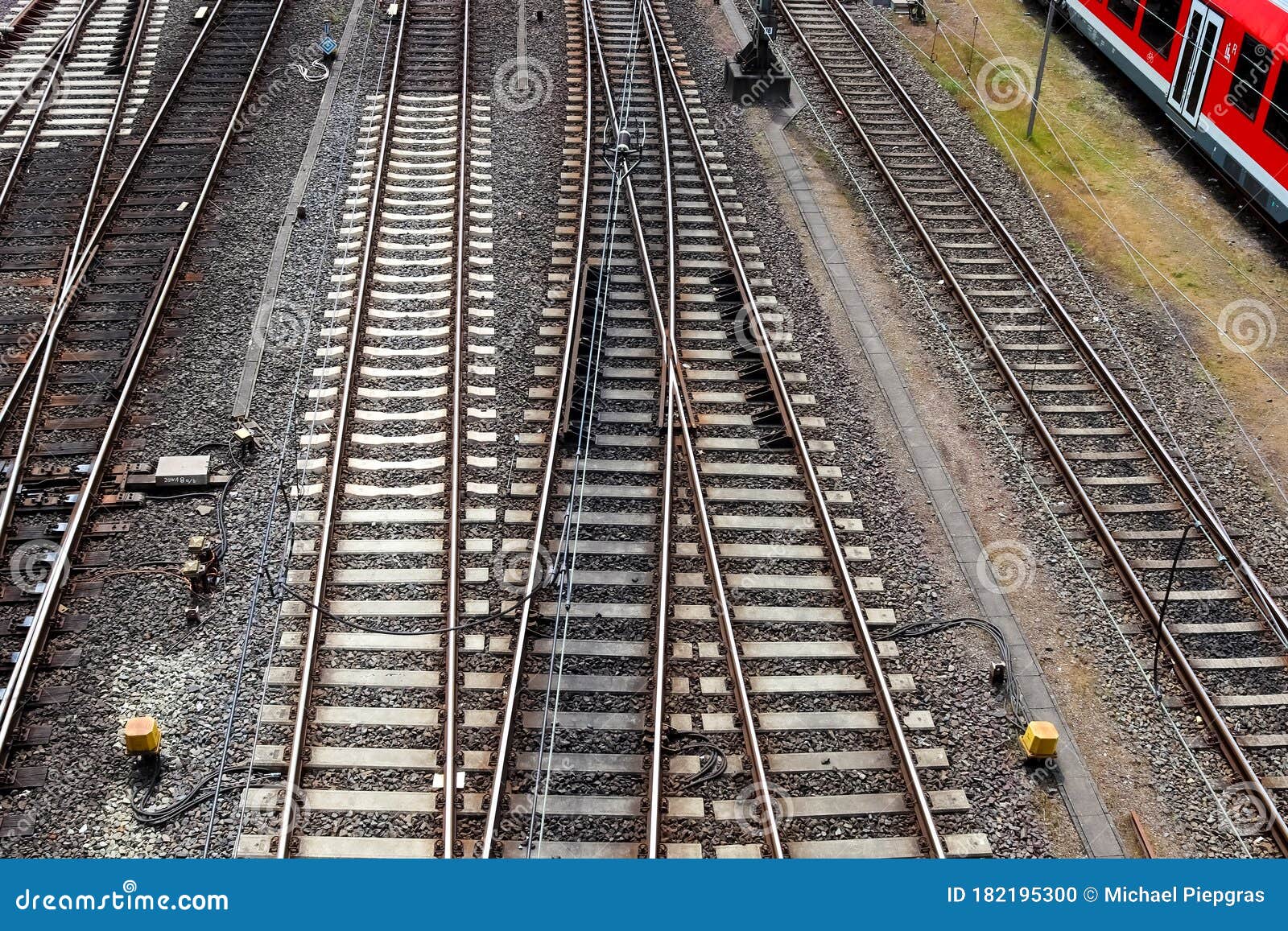 Multiple Railroad Tracks with Junctions at a Railway Station in a
