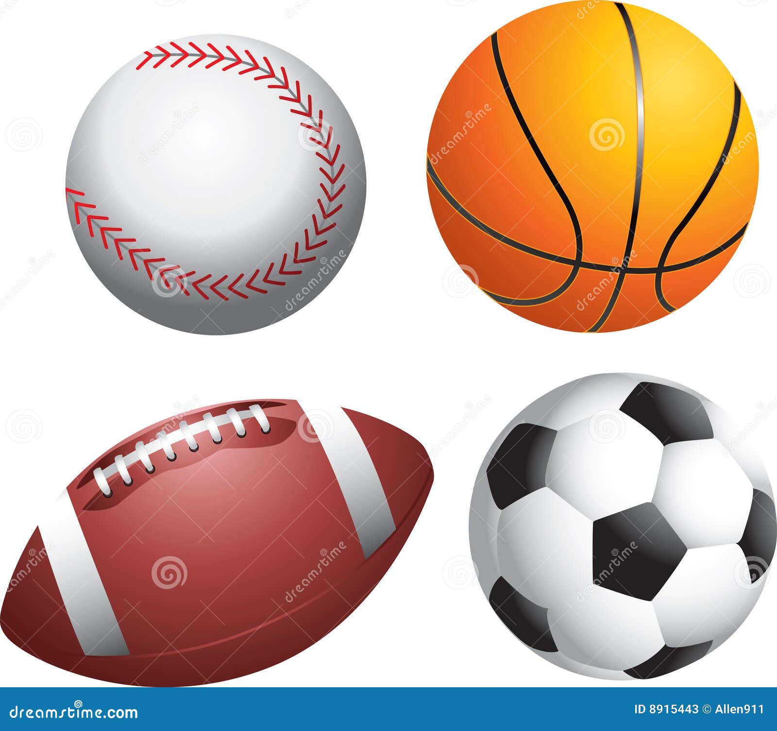 multiple sports balls