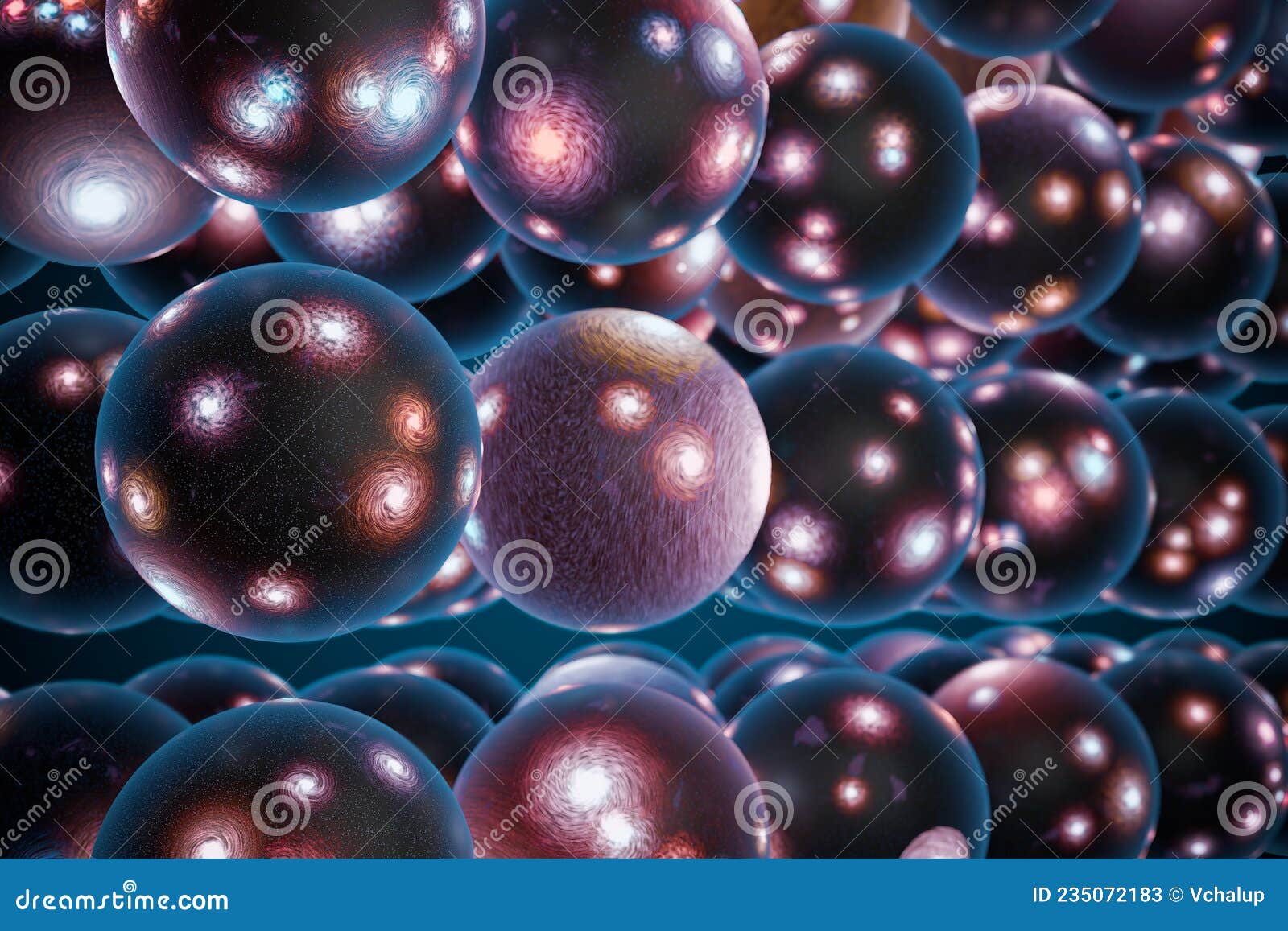 multiple universes in multiverse. many parallel universes in many worlds interpretation of quantum physics.