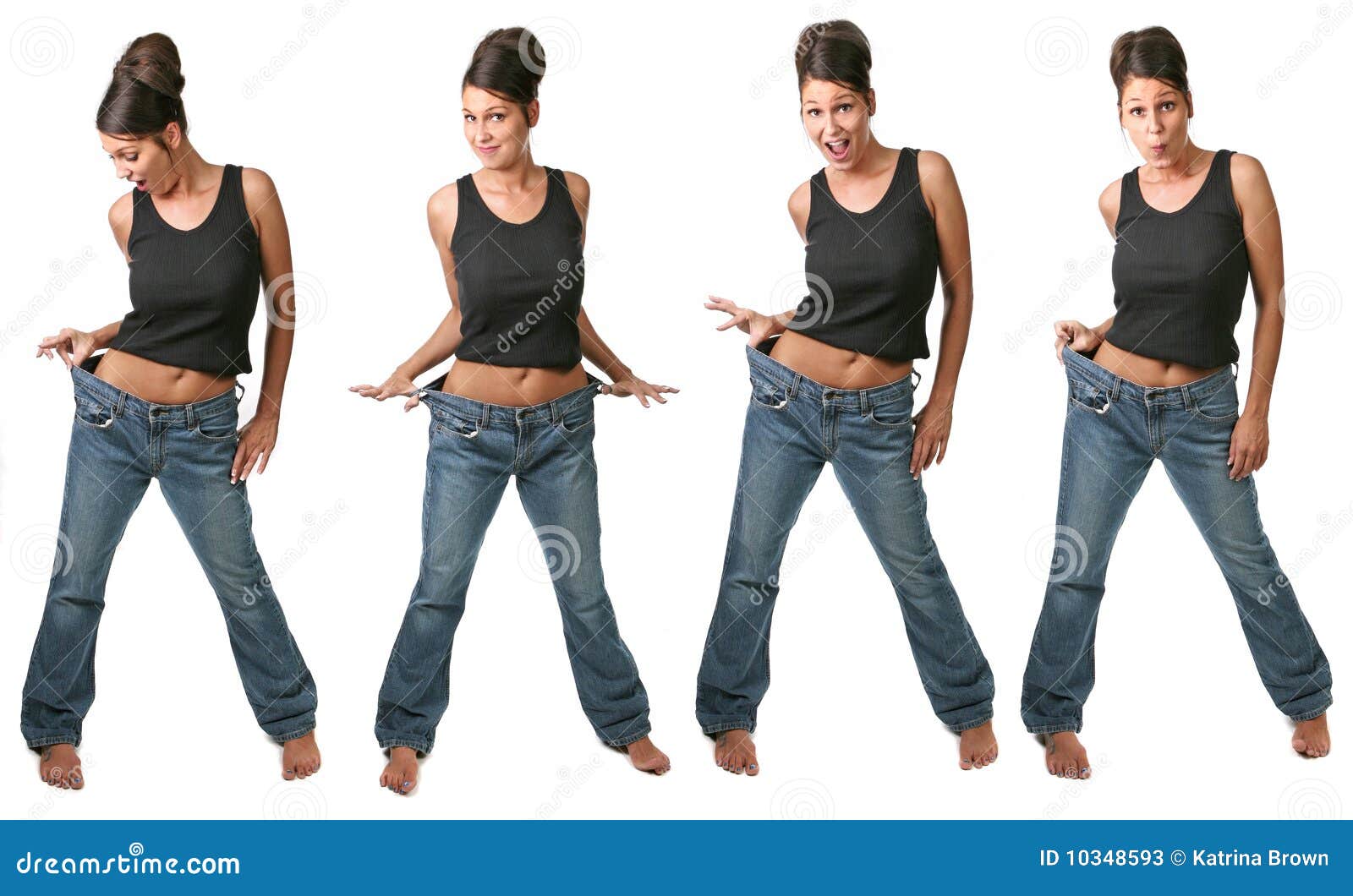 Multiple Views of a Dieting Woman Stock Image - Image of loss, goal ...