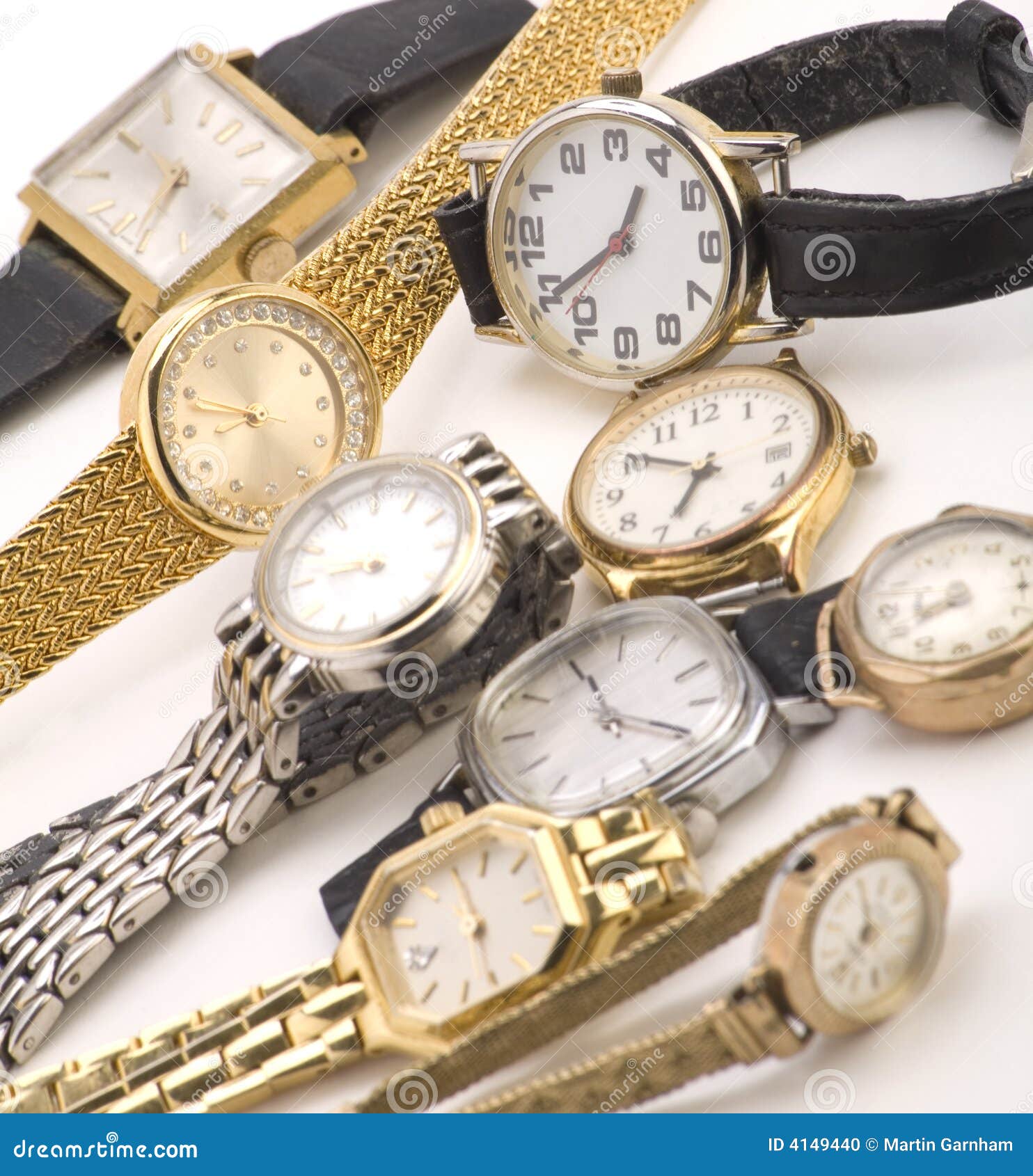 Multiple Wrist watches stock photo. Image of hand, late - 4149440