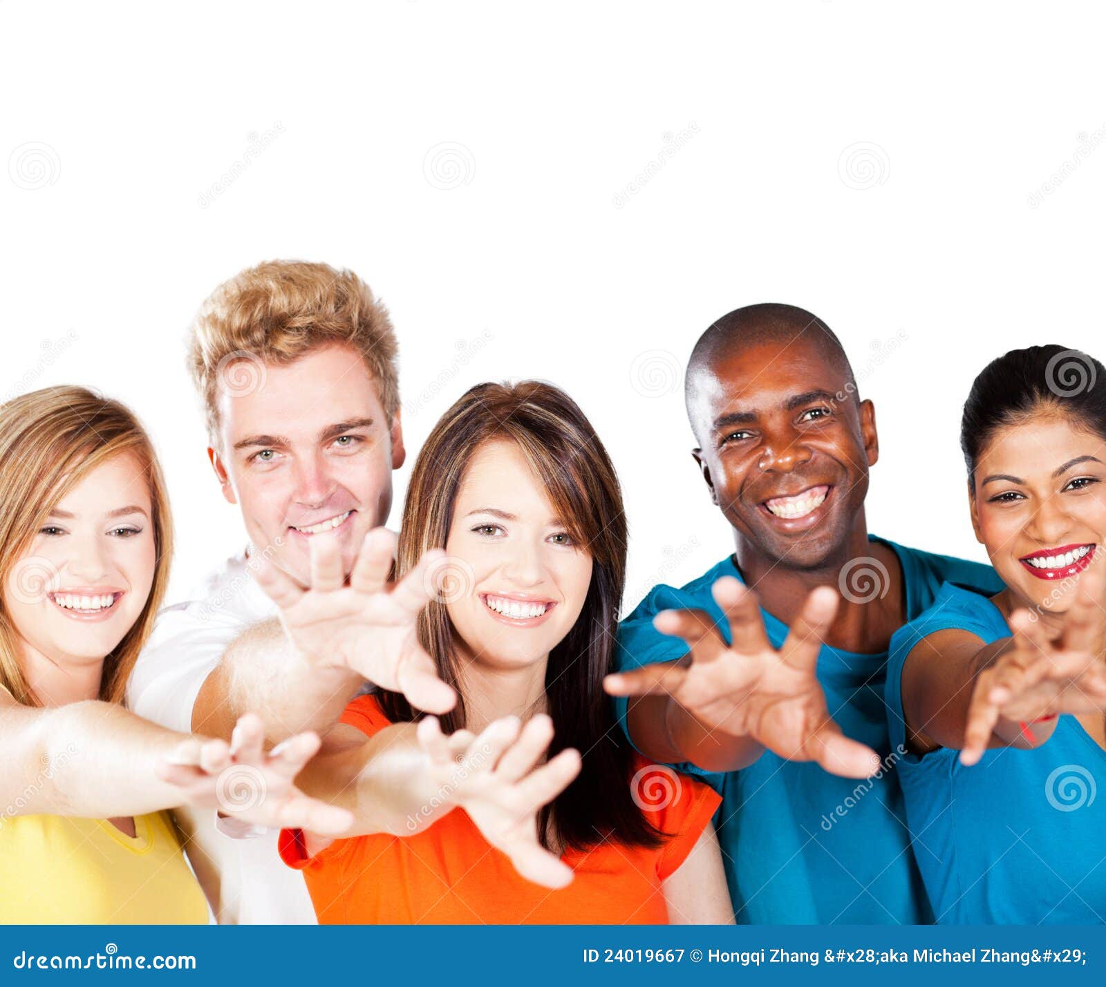 Multiracial friends stock image. Image of culture, cheerful - 24019667