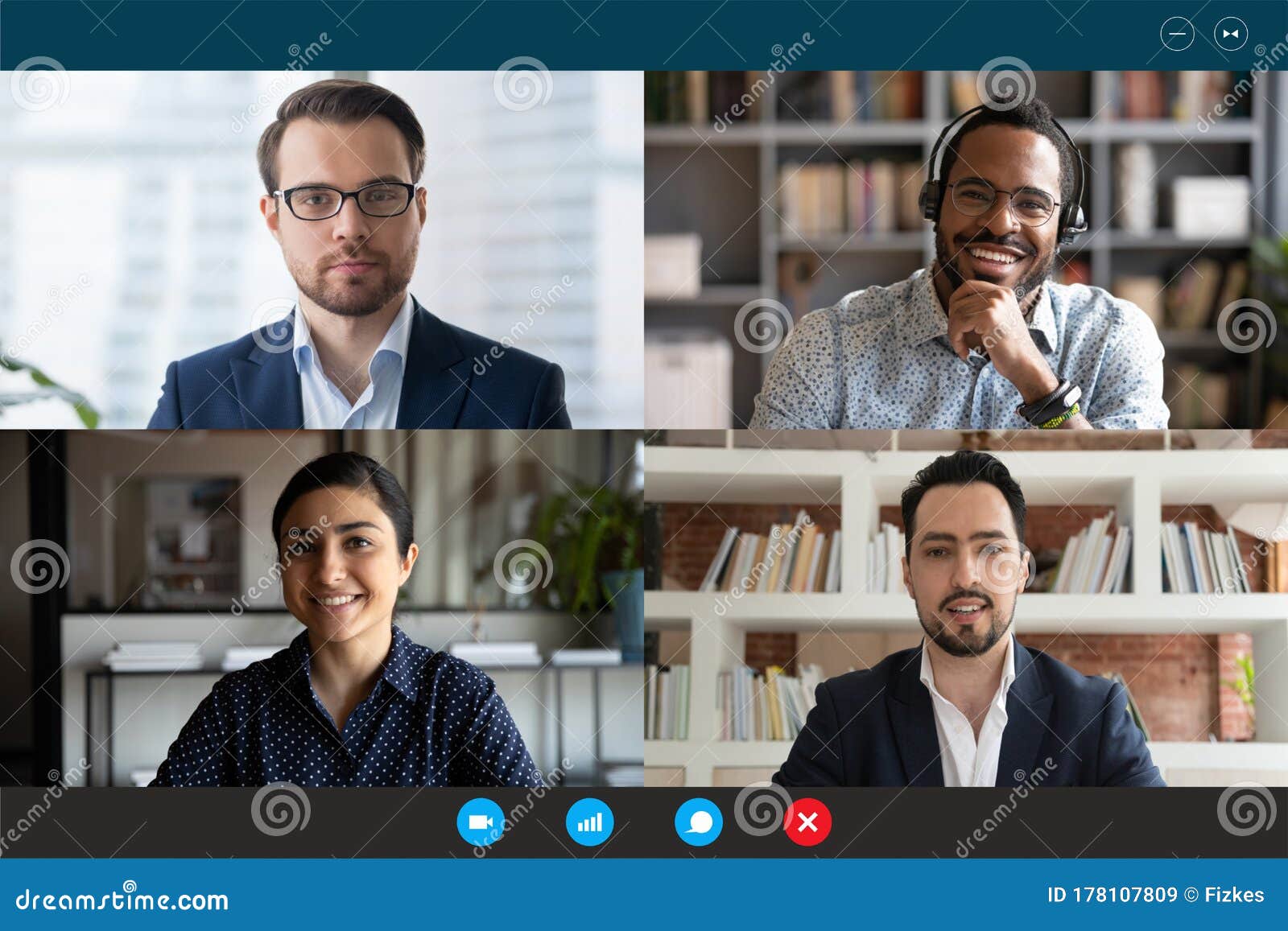 Multiracial Participants Of Videoconference Online Meeting Computer multiracial-participants-of-videoconference-online-meeting-computer