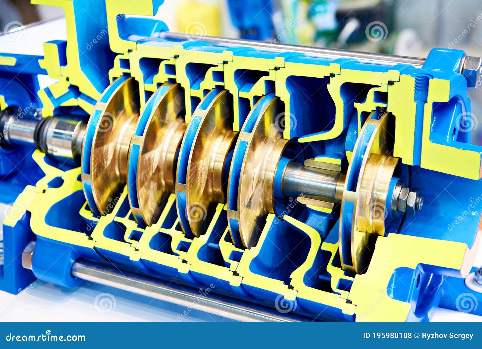Multistage Pump for Water Pipe Stock Photo Image of impeller, shaft 195980108