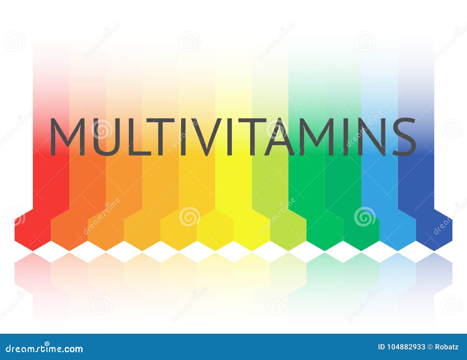 Multivitamin Label Inspiration, Icon Concept Vitamins, Isolated Stock