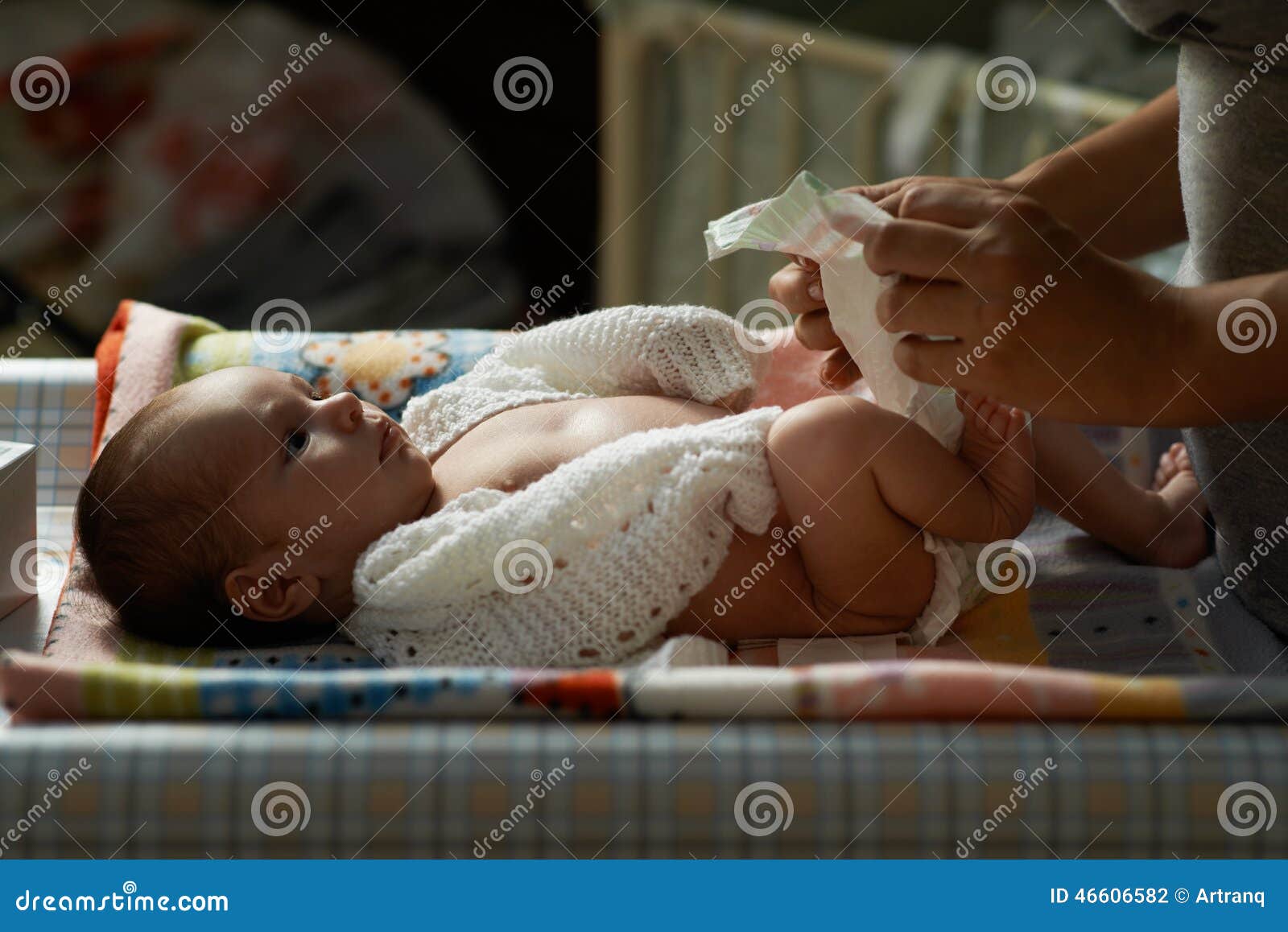Mum night nappy newborn stock photo. Image of daughter 46606582