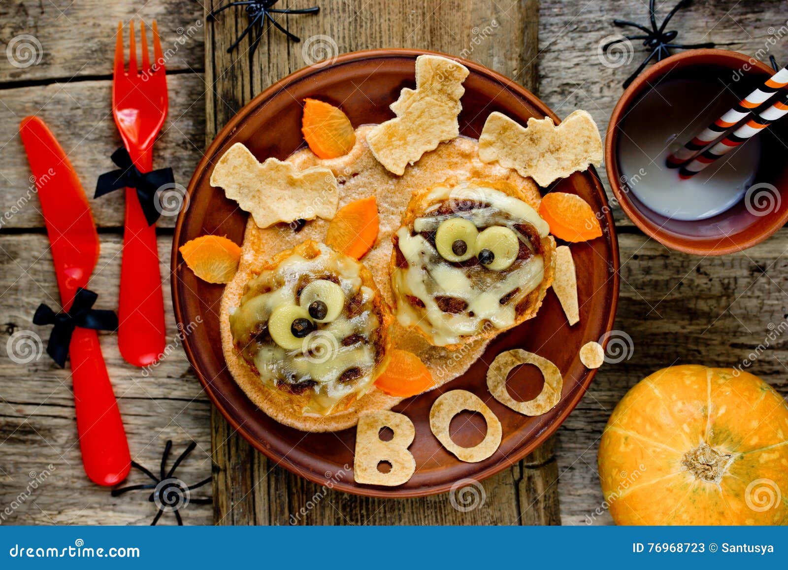 Mummy Meatballs Halloween Dinner Idea Stock Image Image of cheese