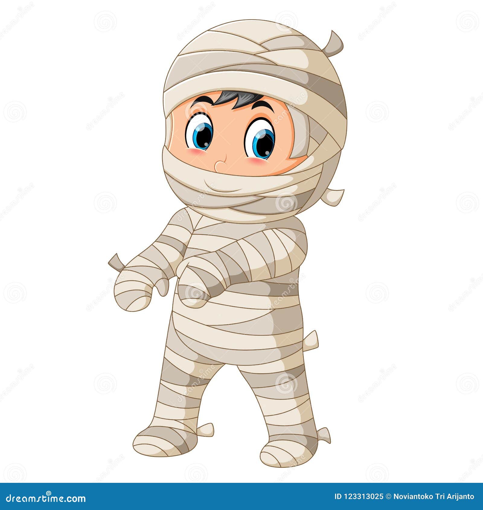 Mummy walking cartoon stock vector. Illustration of ancient - 123313025