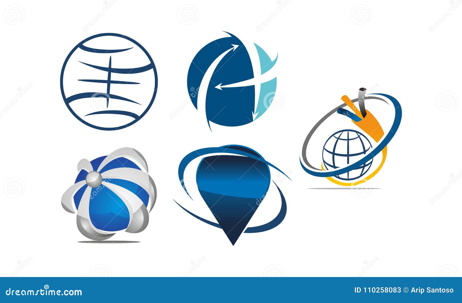 Mundo Logo Template ilustración del vector. Ilustración de cable - 110258083