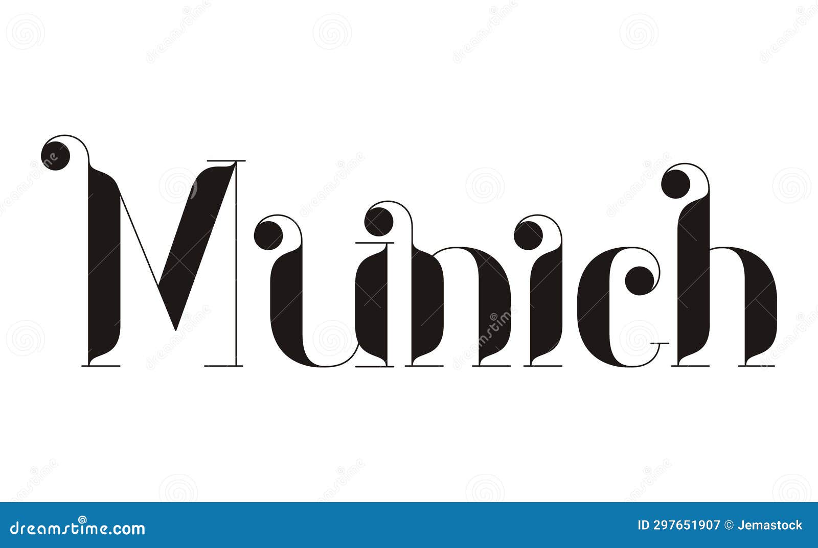 Munich city lettering stock illustration. Illustration of label 297651907