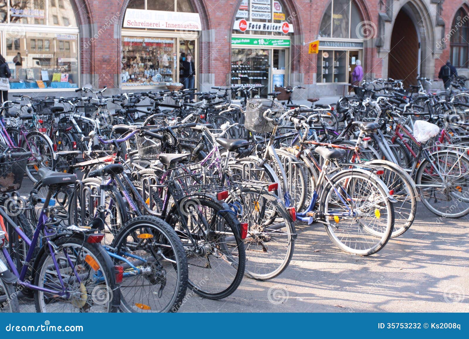 Munich, Germany. the Bike Parking Editorial Photography Image of