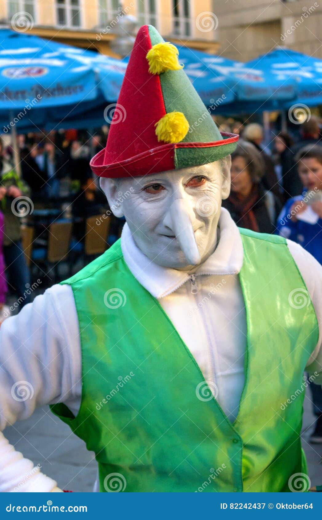 Munich, Germany - October 16, 2011: Street Mime Actor at Marienplatz ...