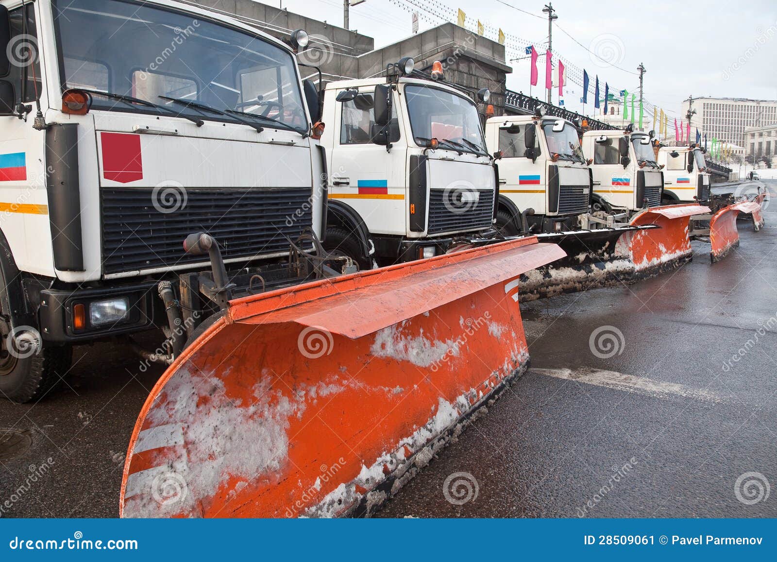 Municipal Snowremoval Technique Stock Image Image of machine, service 28509061