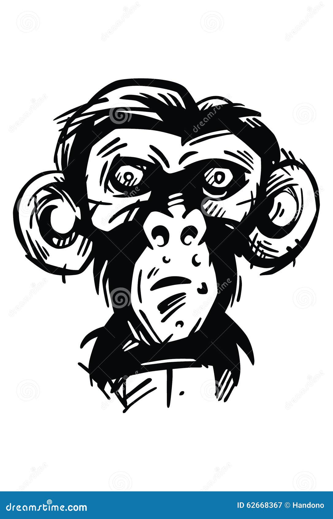 Monkey Face Vector Illustration Megapixl