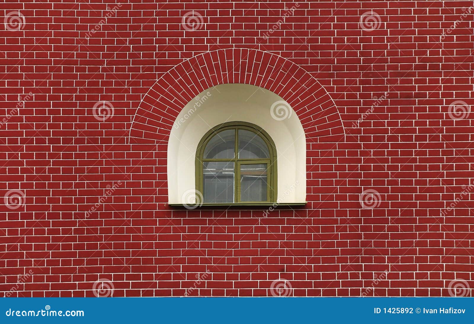 Mur okno. Nowy cegła ściana okien