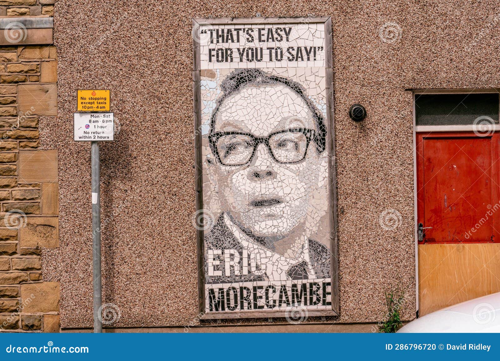 Mural on Cafe Wall in Morecambe Home of the Eden Centre North Editorial