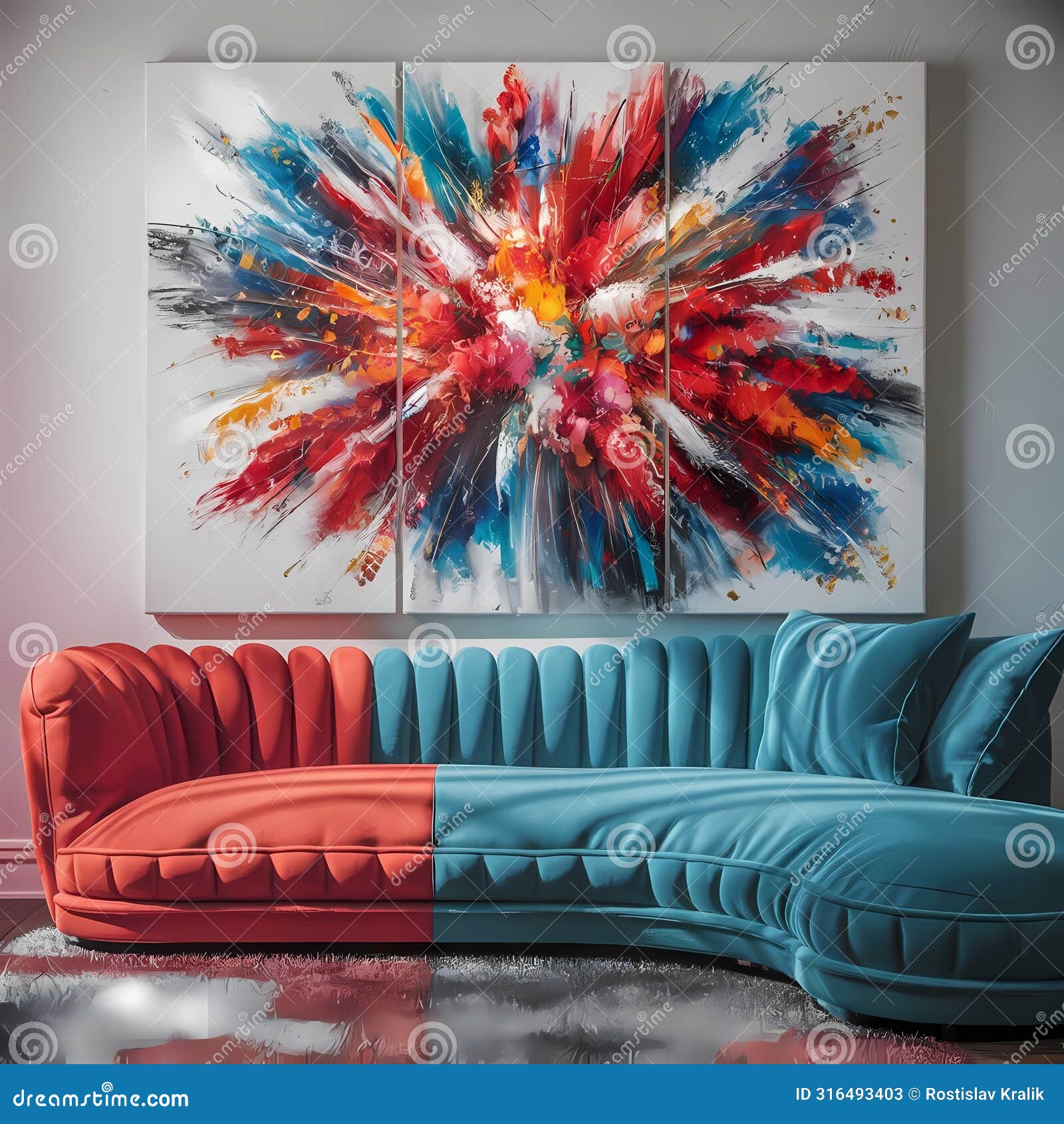 mural color explosion abstract art