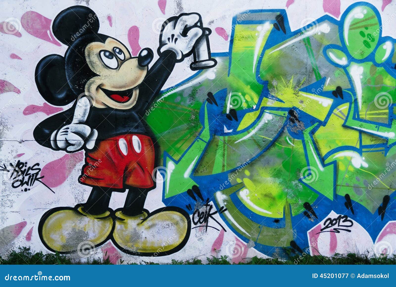 Mural de Mickey Mouse fotografía editorial. Imagen de mural - 45201077, image size:1600x1157