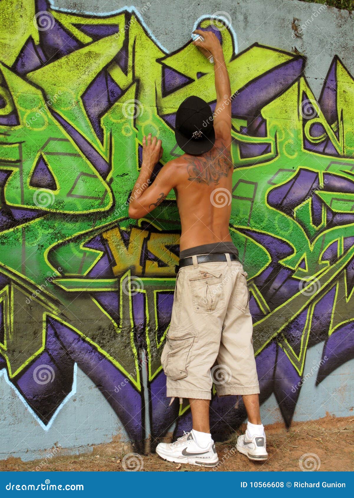 Mural Painter at Work editorial stock photo. Image of event 10566608