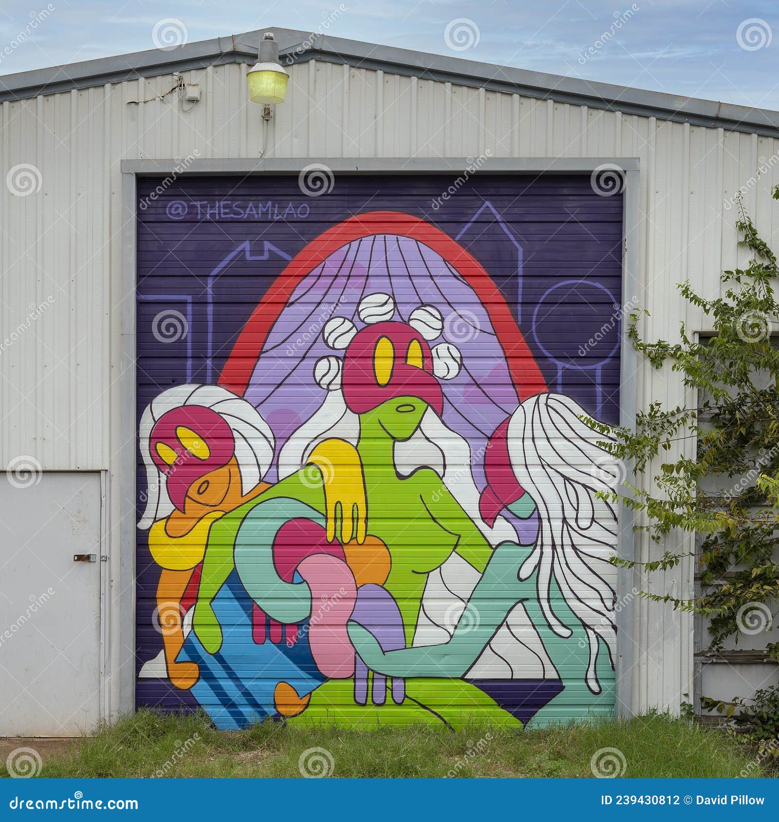 Bispo Mural Arts District De Batgirl, Dallas, Texas Fotografia