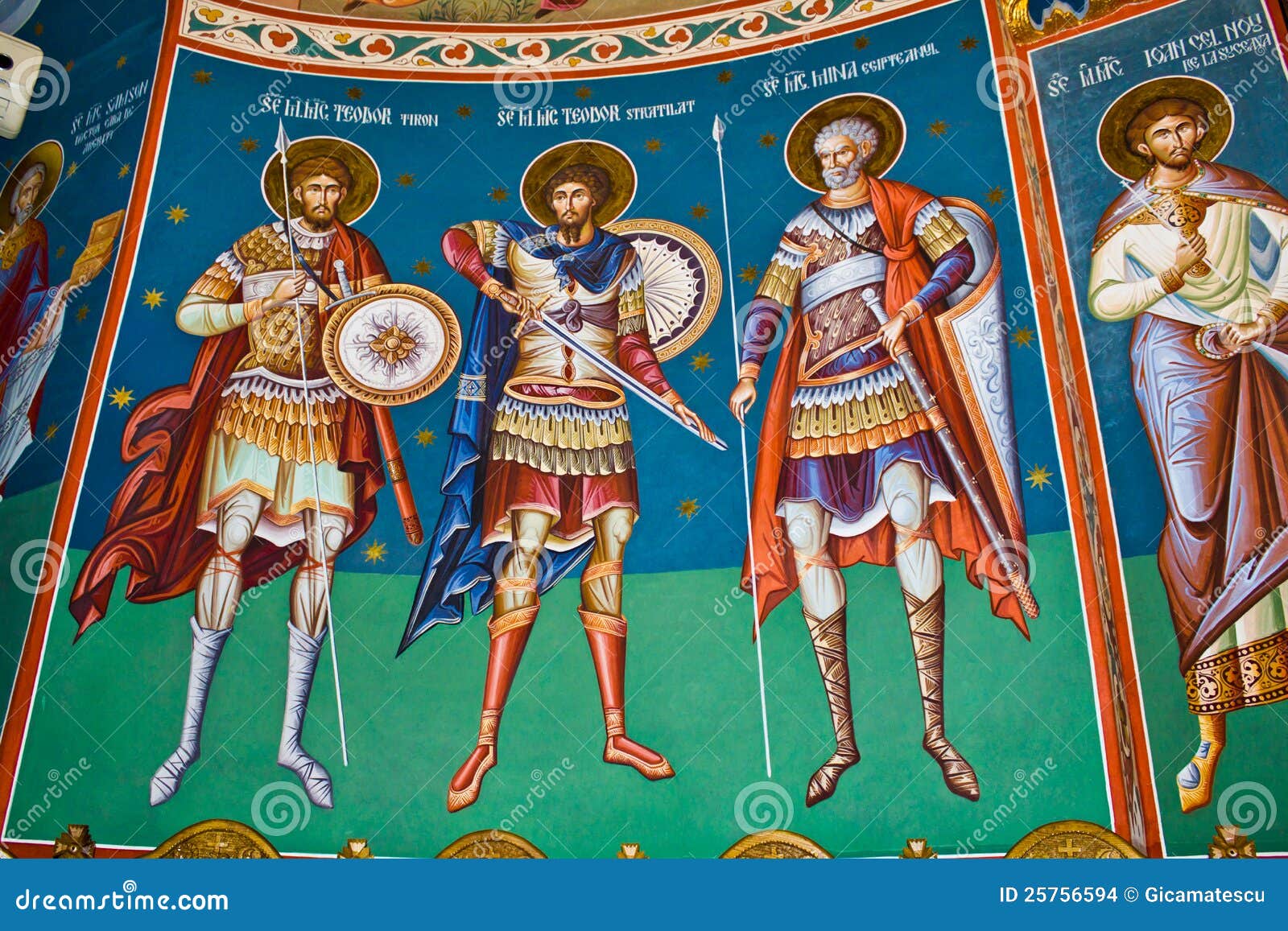 Mural religious paintings stock photo. Image of church 25756594