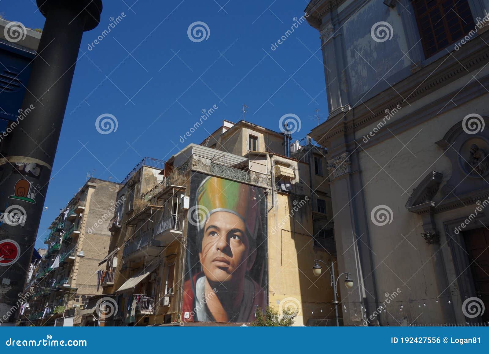 Murales in Naples Town in Italy Editorial Photo Image of greek