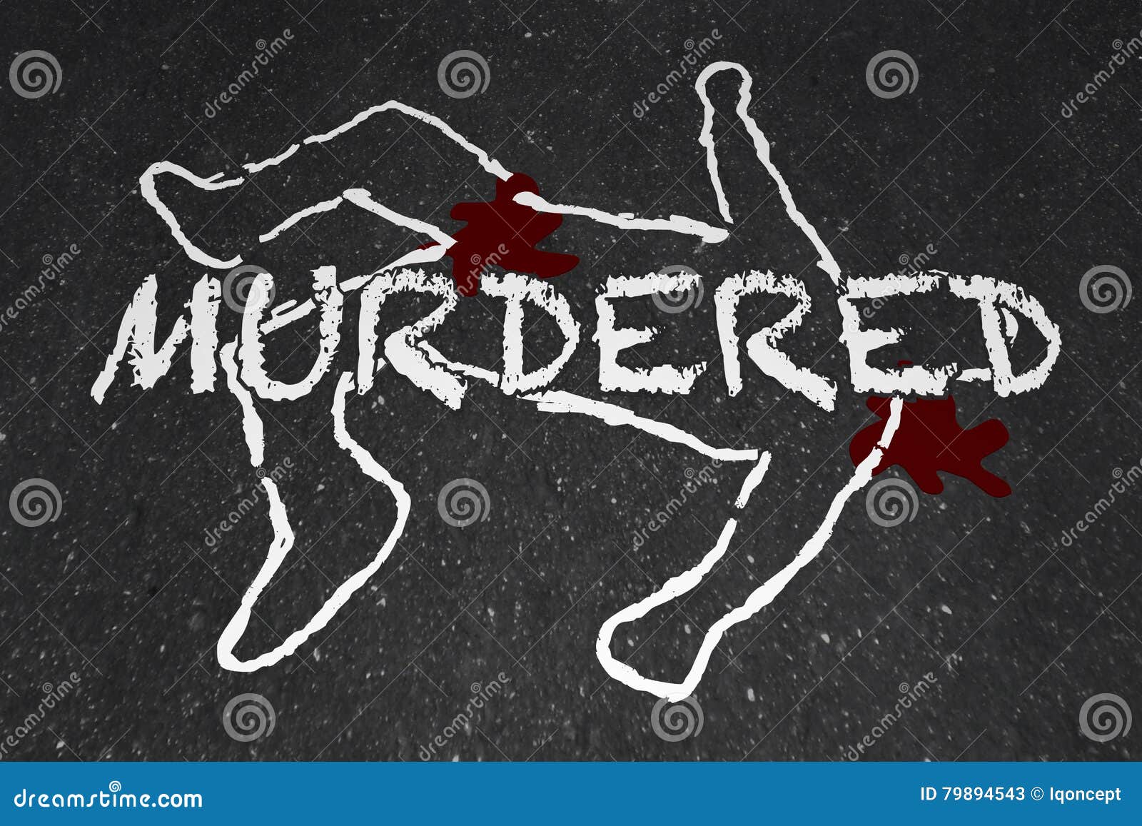 murdered killed dead body chalk outline victim