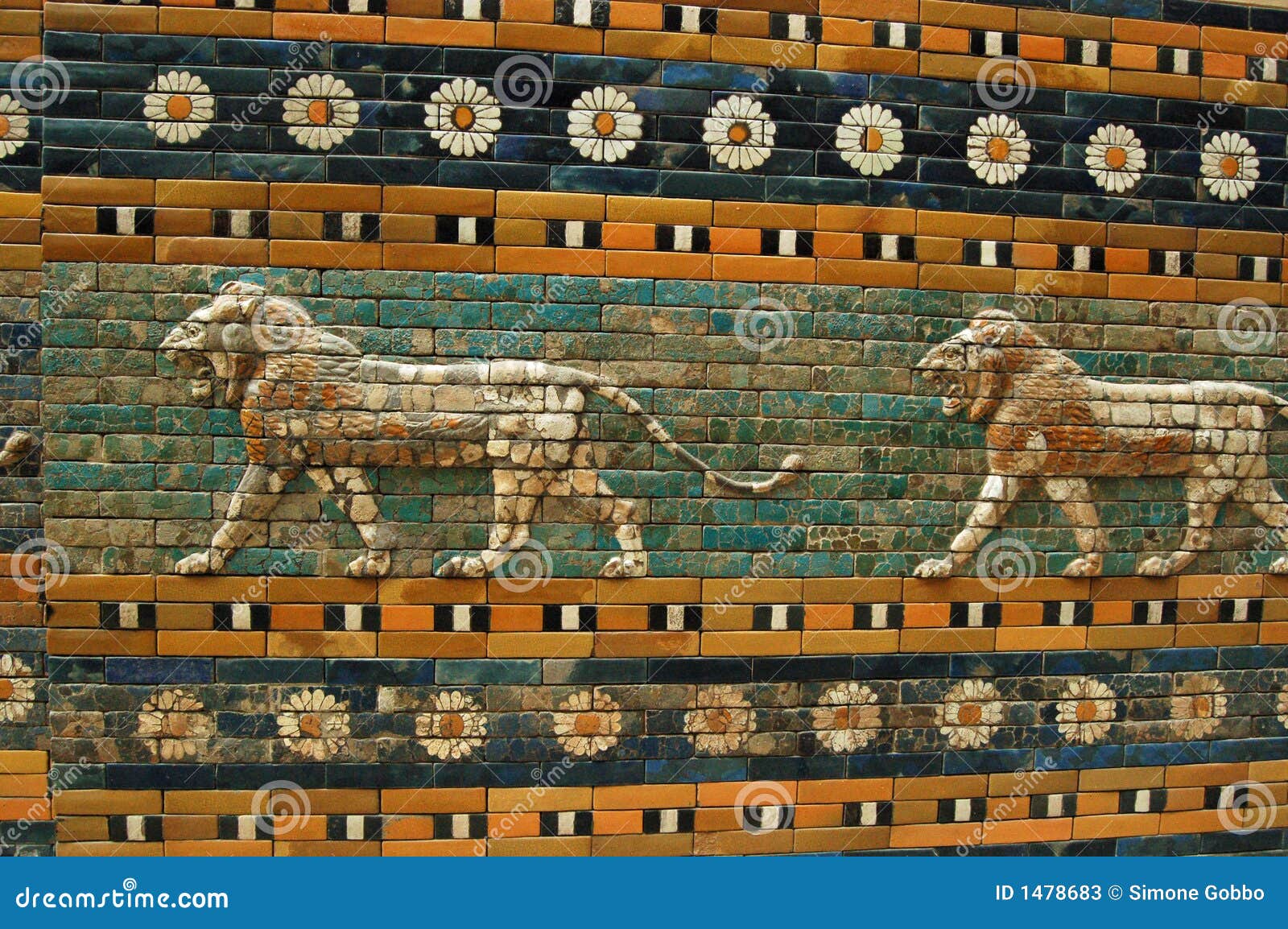 Muren van babylon stock foto's afbeelding: 1478683