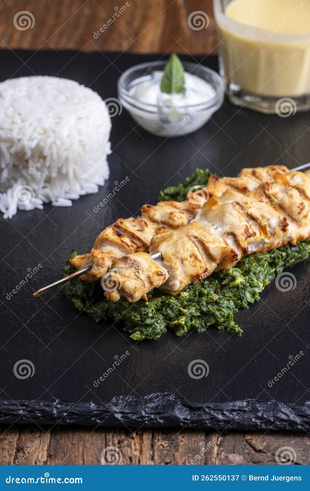 Murg palak stock image. Image of curry, raita, piece 262550137