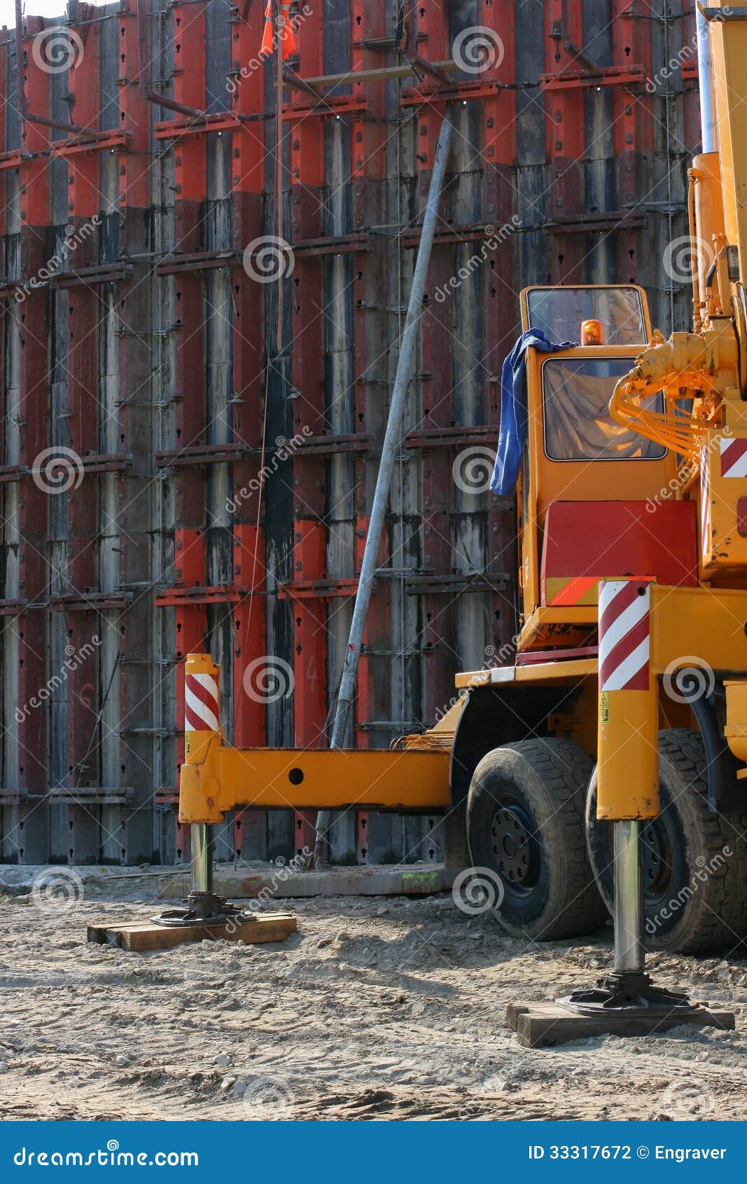 Muro di cemento 4 della costruzione. Costruzione di industrie del muro di cemento della costruzione