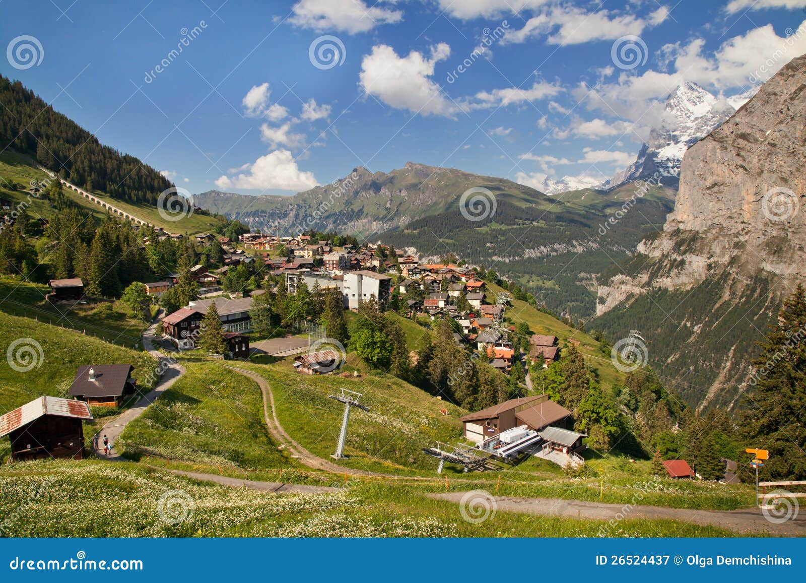 Murren in estate, Svizzera immagine stock. Immagine di europa 26524437