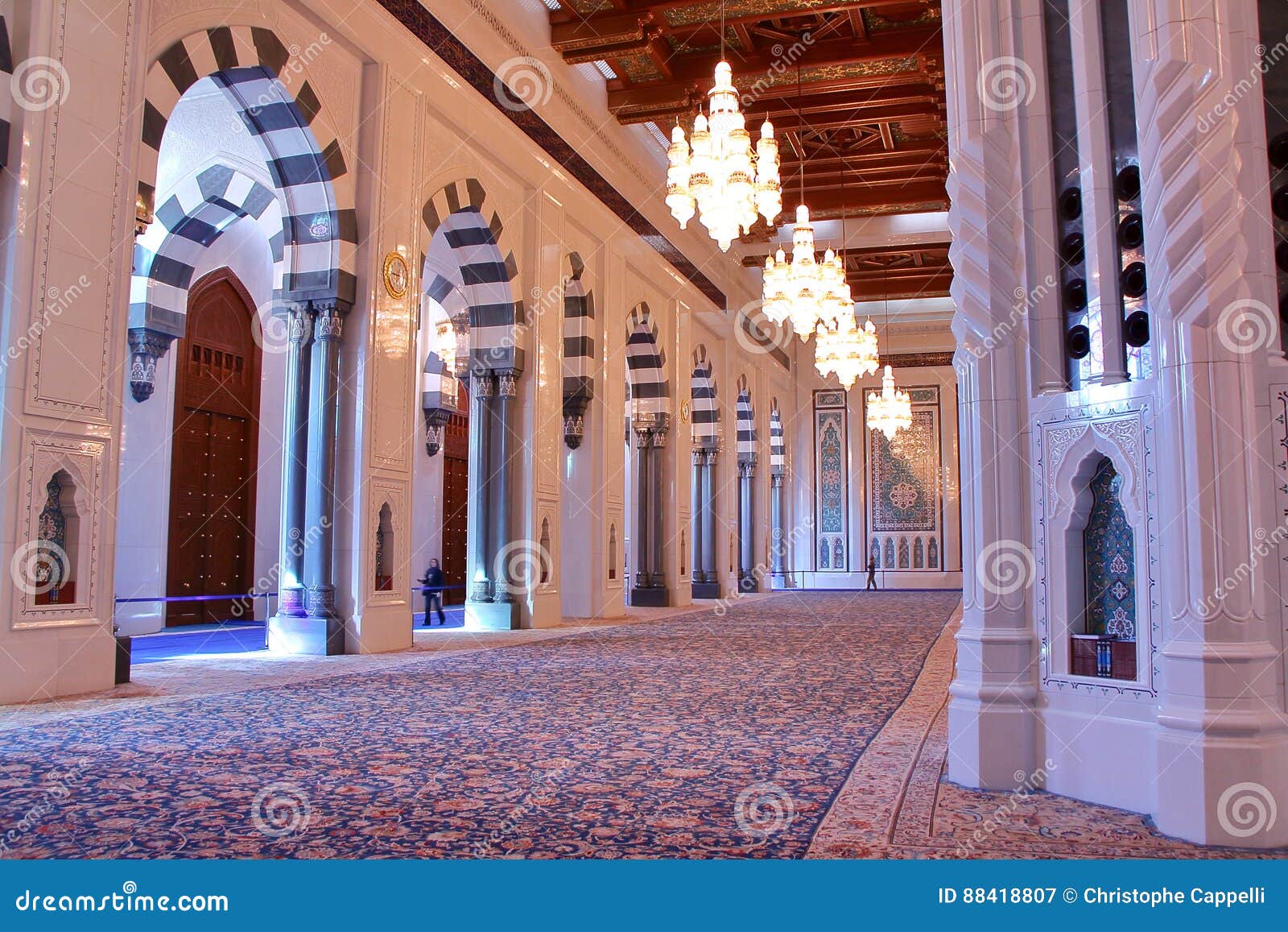 MUSCAT, OMAN - FEBRUARY 9, 2012: the Prayer Room at Sultan Qaboos Grand