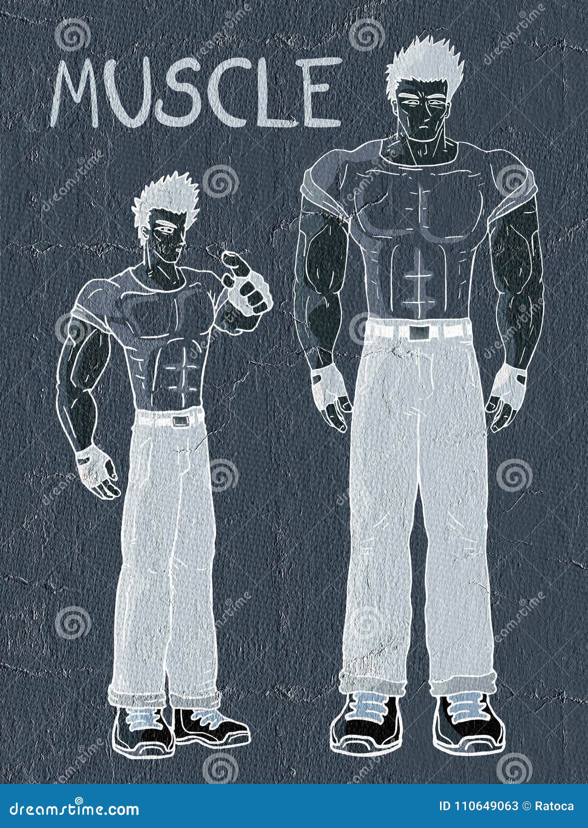 Muscle man stock illustration. Illustration of dude - 110649063