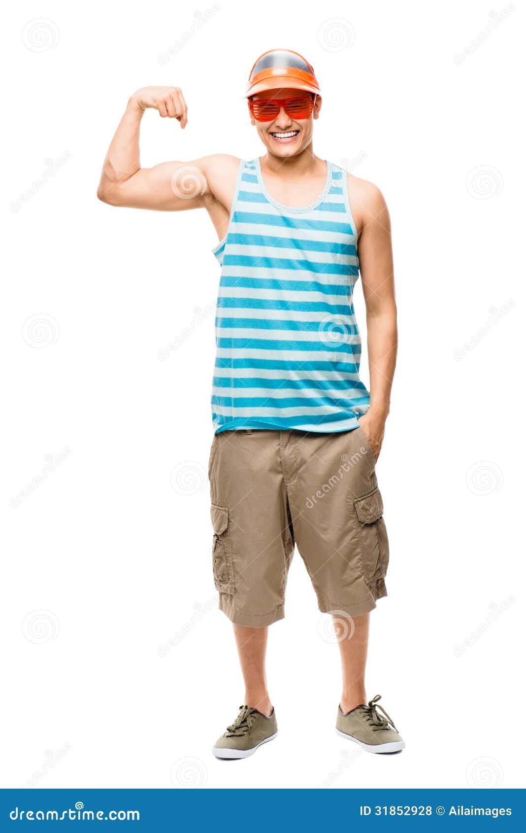 Muscle man showing muscles stock photo. Image of body - 31852928