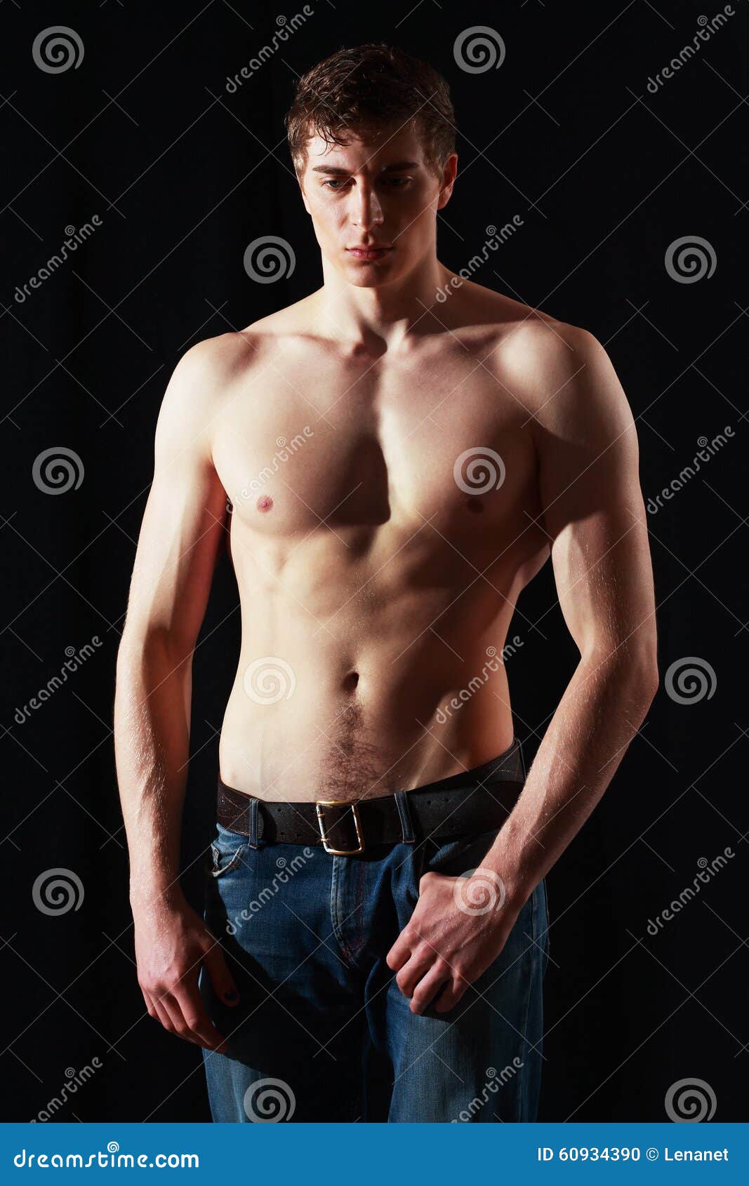 Muscle young man stock photo. Image of handsome, brawny - 60934390