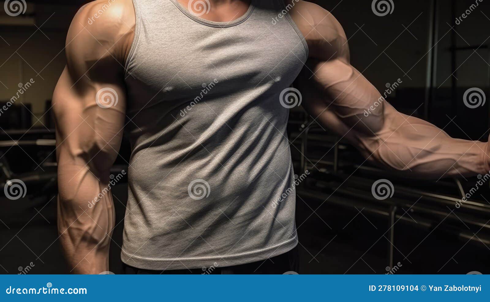 Muscular Arms during Dips at the Gym. Generative AI Stock Photo - Image ...