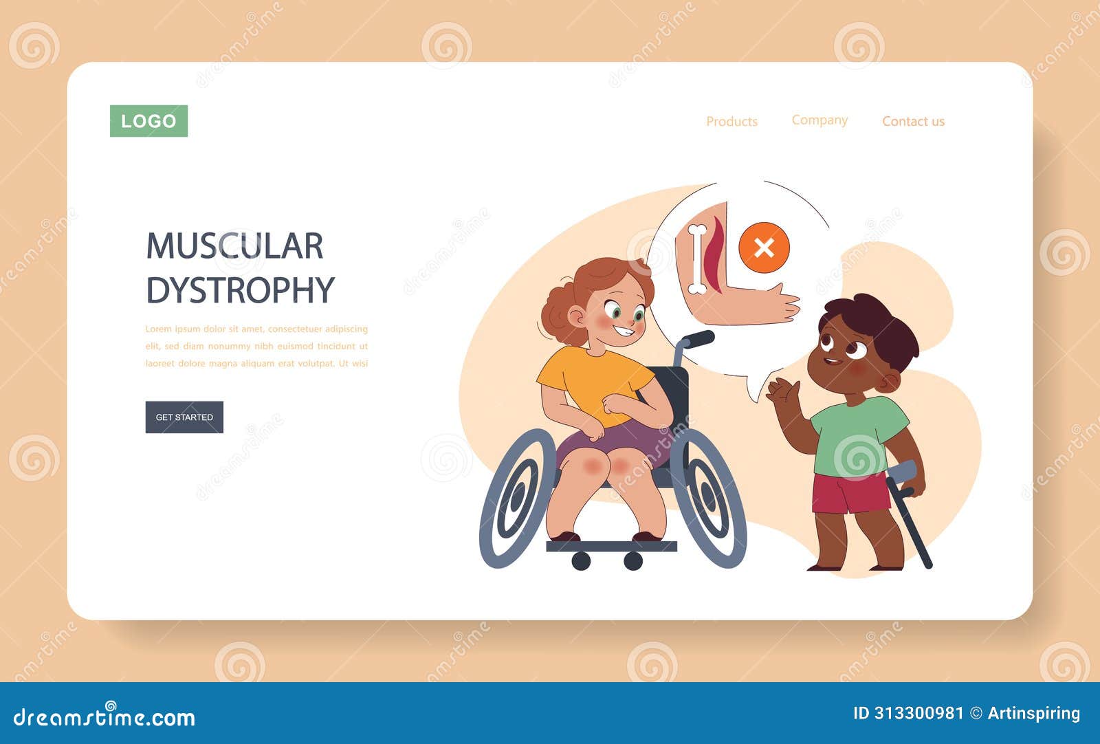 muscular dystrophy concept.