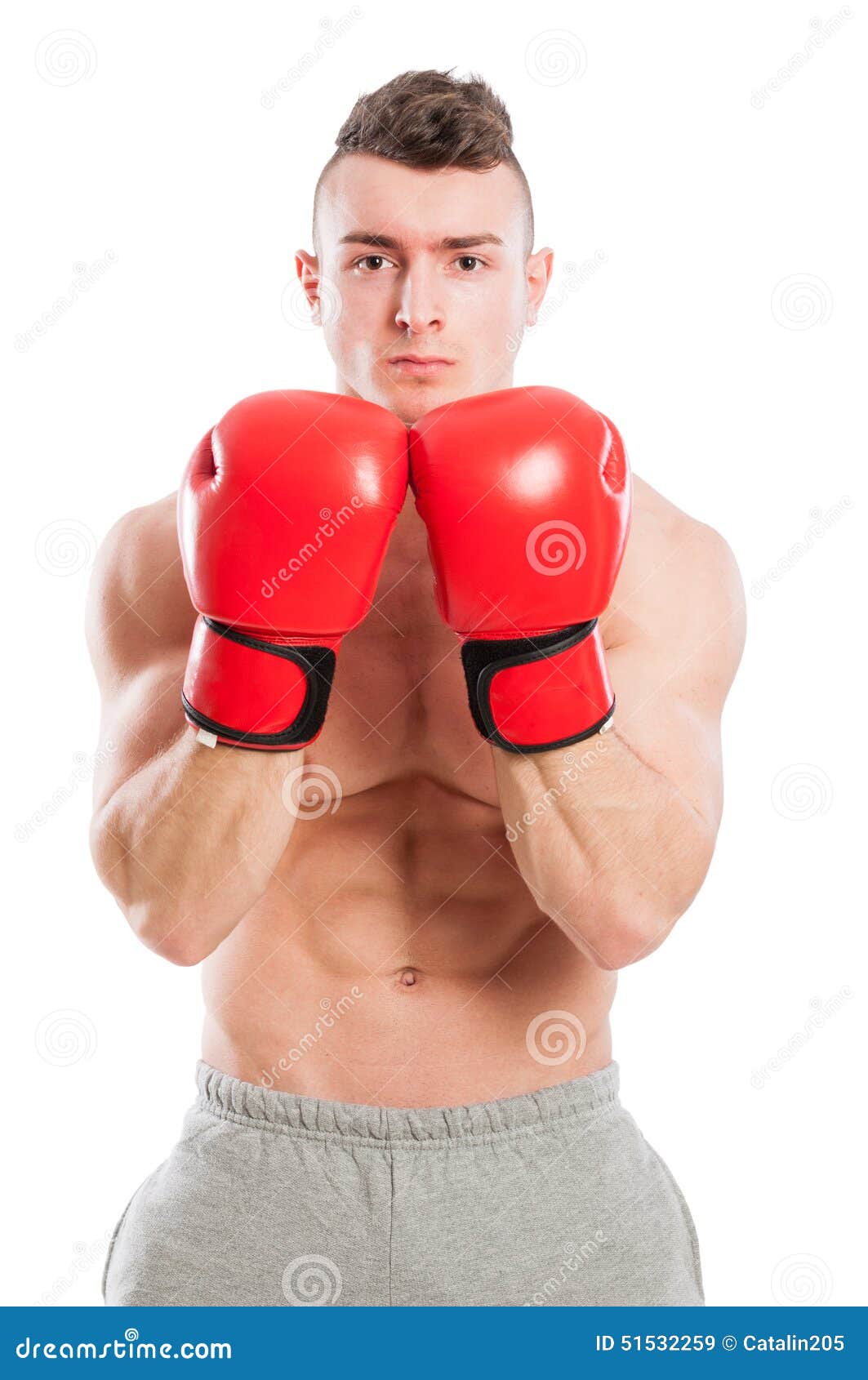 Muscular and Fit Boxing Trainer Stock Image Image of athletic, boxer