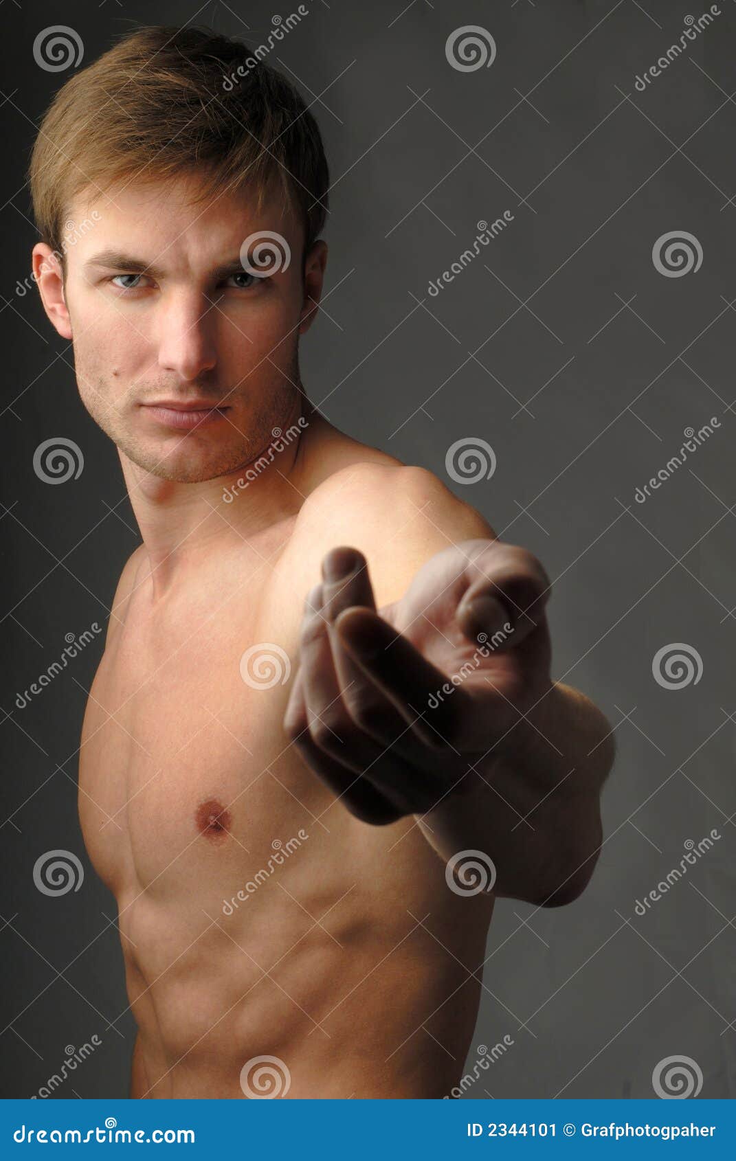 Muscular Male Torso And Hand Stock Image - Image: 2344101