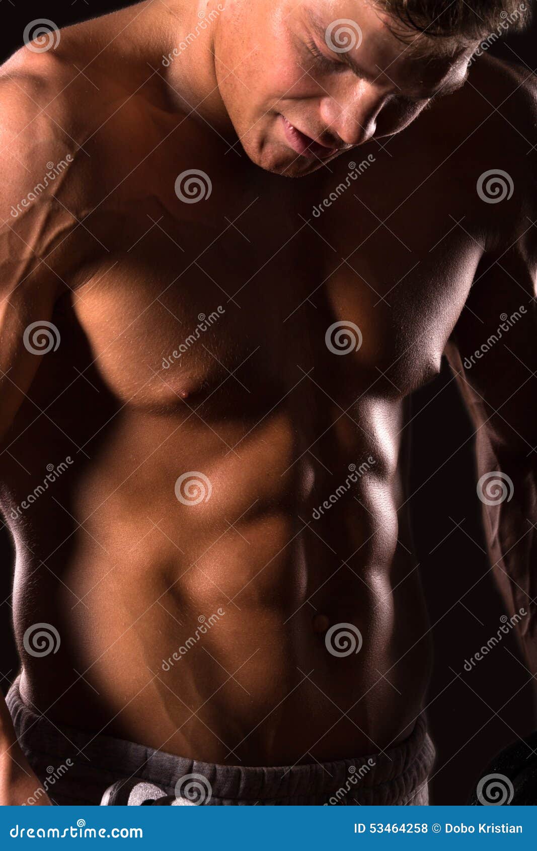 Muscular Man Bodybuilder , Abdominal Muscle Stock Photo Image of
